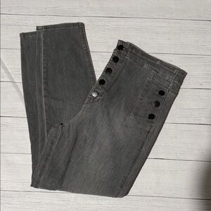 J brand Natasha skinny jeans size 30Women's Gray Jeans with Button Detail